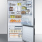 Summit 28" Wide Bottom Freezer Refrigerator with Stainless Steel Doors