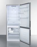 Summit 28" Wide Built-In Bottom Freezer Refrigerator With Icemaker