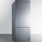 Summit 28" Wide Built-In Bottom Freezer Refrigerator with Left Hand Door Swing