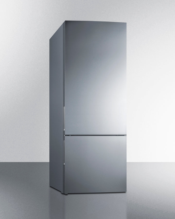 Summit 28" Wide Built-In Bottom Freezer Refrigerator with Left Hand Door Swing