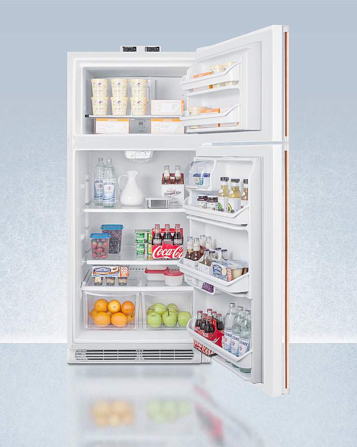 Products Summit 30" Wide Break Room Refrigerator-Freezer with Antimicrobial Pure Copper Handle