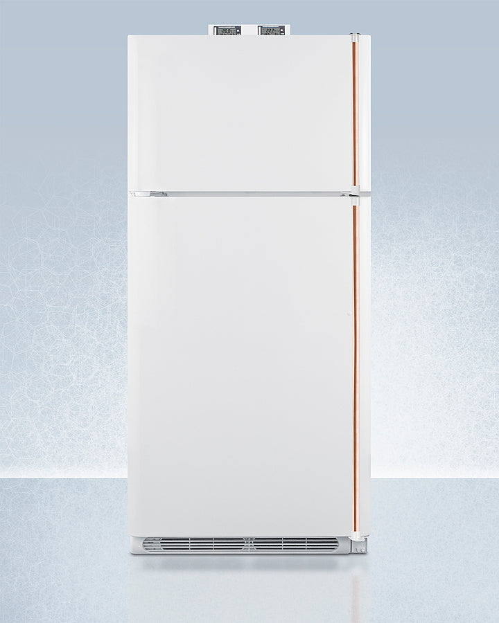 Summit 30" Wide Break Room Refrigerator-Freezer with Antimicrobial Pure Copper Handle