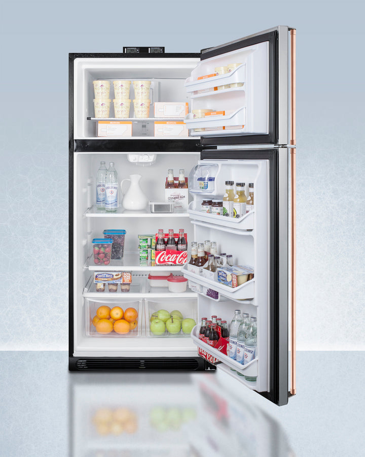 Summit 30" Wide Break Room Refrigerator-Freezer with Antimicrobial Pure Copper Handles Full