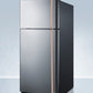 Summit 30" Wide Break Room Refrigerator-Freezer with Antimicrobial Pure Copper Handles