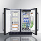 Summit 30" Wide Built-In Refrigerator-Freezer in Black Finish