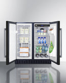 Summit 30" Wide Built-In Refrigerator-Freezer in Black Finish