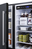 Summit 30" Wide Built-In Refrigerator-Freezer in Black Finish