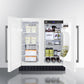 Summit 30" Wide Built-In Refrigerator-Freezer in White Finish