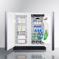 Summit 30" Wide Built-In Refrigerator-Freezer with Integrated Door Frame