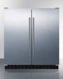 Summit 30" Wide Built-In Refrigerator-Freezer with Stainless Steel Doors