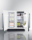 Summit 30" Wide Built-In Refrigerator-Freezer with Stainless Steel Exterior