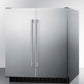 Summit 30" Wide Built-In Refrigerator-Freezer with Stainless Steel Exterior