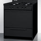 Summit 30" Wide Gas Range, Open Burners