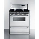 Summit 30" Wide Gas Range, Open Burners 
