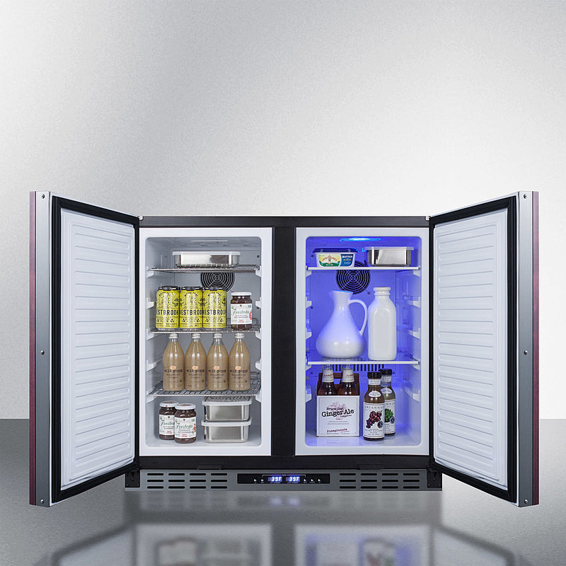 Summit 36" Wide Built-In Refrigerator-Freezer with Integrated Door Frame ADA Compliant