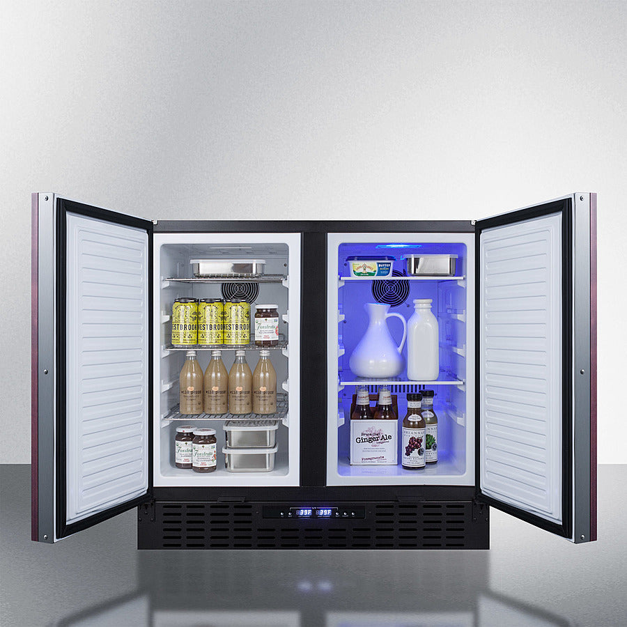 Summit 36" Wide Built-In Refrigerator-Freezer with Integrated Door Frame