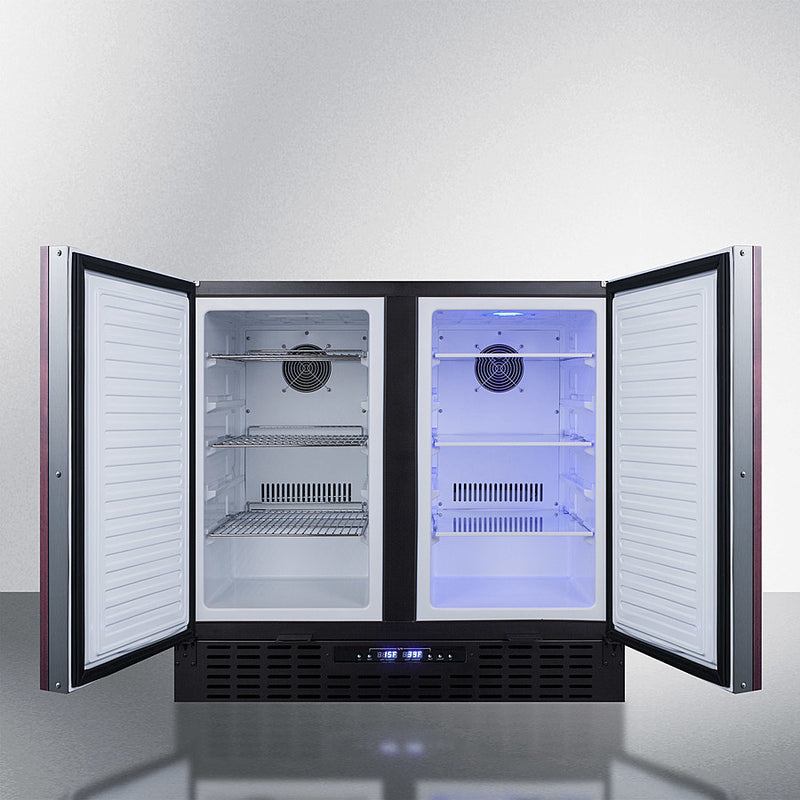 Summit 36" Wide Built-In Refrigerator-Freezer with Integrated Door Frame