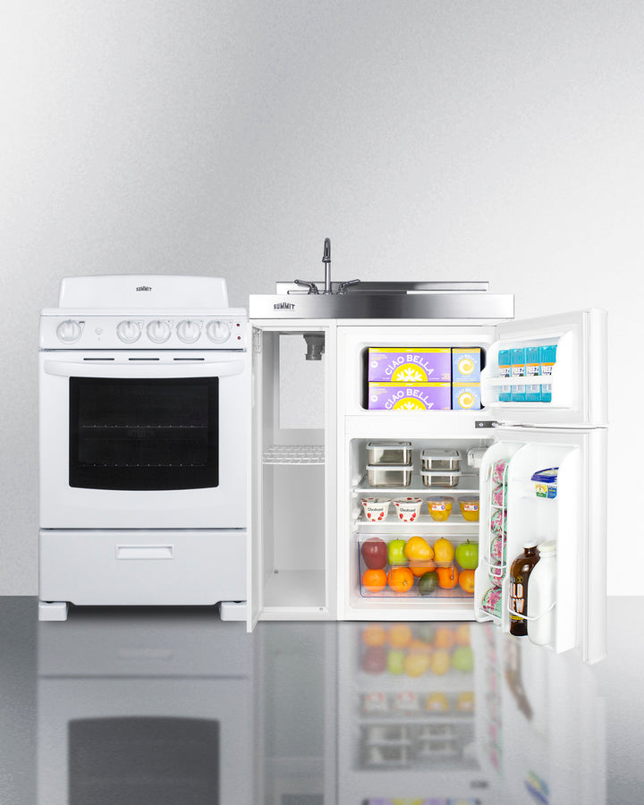 Summit 54" Wide All-in-One Kitchenette with Electric Coil Range Full
