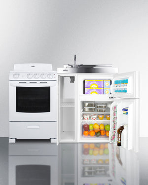 Summit 54" Wide All-in-One Kitchenette with Electric Coil Range Full