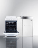 Summit 54" Wide All-in-One Kitchenette with Electric Coil Range Open