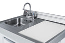Summit 54" Wide All-in-One Kitchenette with Electric Range Sink and Faucet