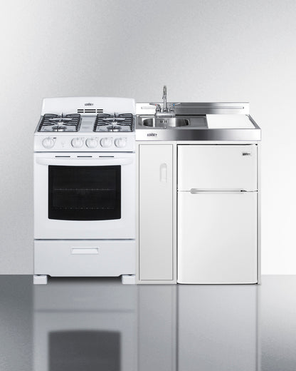 Summit 54" Wide All-in-One Kitchenette with Gas Range Front