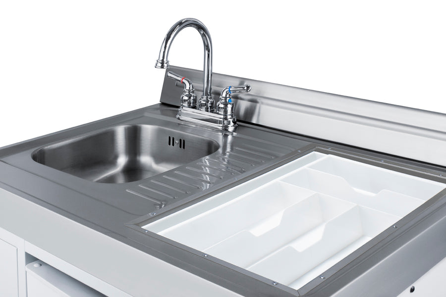 Summit 54" Wide All-in-One Kitchenette with Gas Range Sink and Faucet