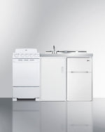 Summit 60" Wide All-in-One Kitchenette with Electric Coil Range Front