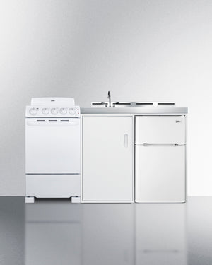 Summit 60" Wide All-in-One Kitchenette with Electric Coil Range Front