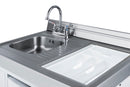 Summit 60" Wide All-in-One Kitchenette with Electric Coil Range Sink and Faucet