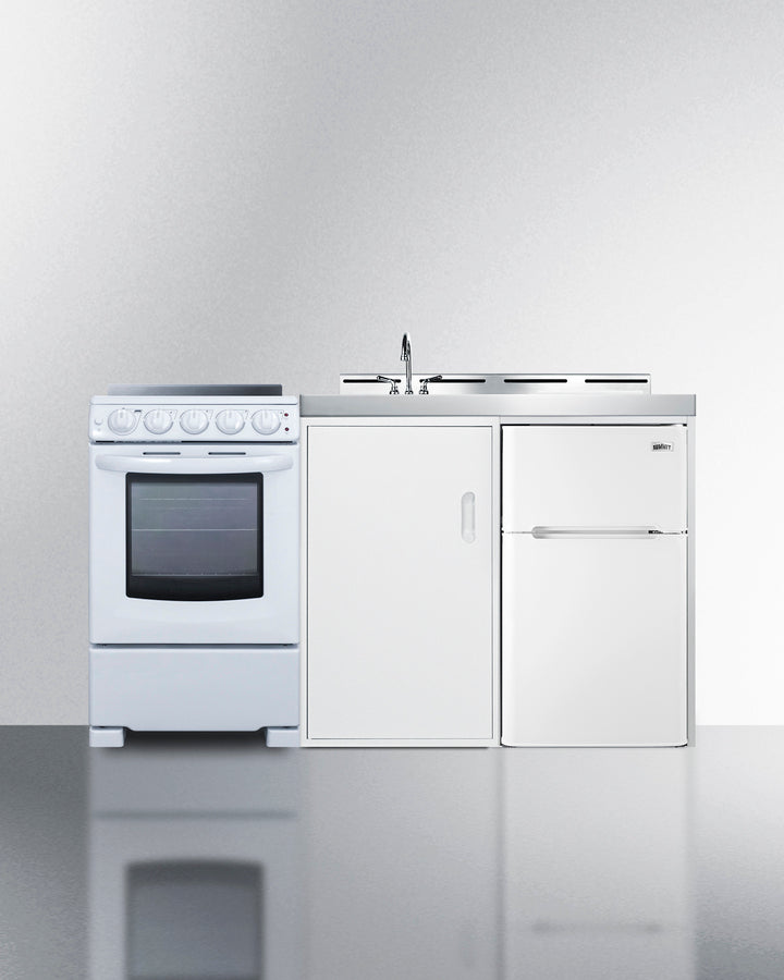 Summit 60" Wide All-in-One Kitchenette with Electric Range Front