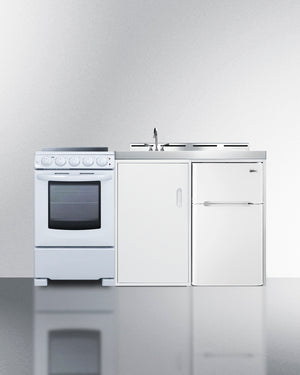 Summit 60" Wide All-in-One Kitchenette with Electric Range Front