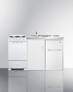 Summit 60" Wide All-in-One Kitchenette with Gas Range Front