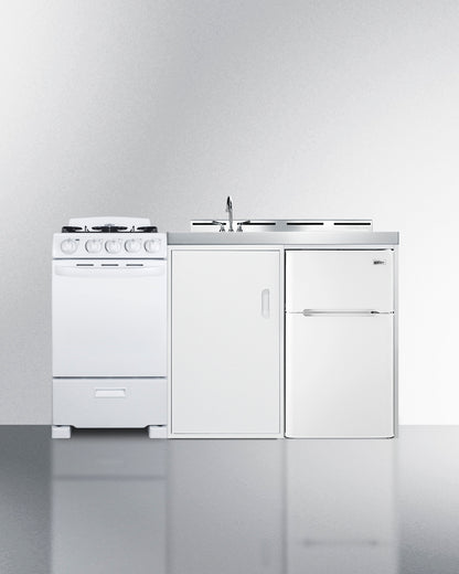 Summit 60" Wide All-in-One Kitchenette with Gas Range Front