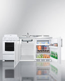 Summit 72" Wide All-in-One Kitchenette with Electric Coil Range Full