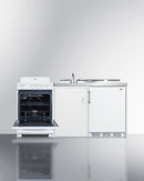 Summit 72" Wide All-in-One Kitchenette with Electric Coil Range Open