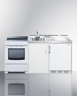 Summit 72" Wide All-in-One Kitchenette with Electric Range Front