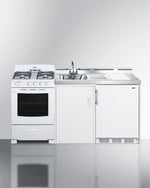 Summit 72" Wide All-in-One Kitchenette with Gas Range Front