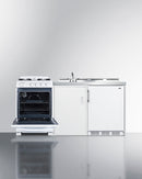 Summit 72" Wide All-in-One Kitchenette with Gas Range Open