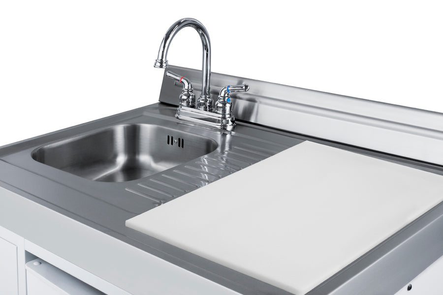 Summit 72" Wide All-in-One Kitchenette with Gas Range Sink and Faucet