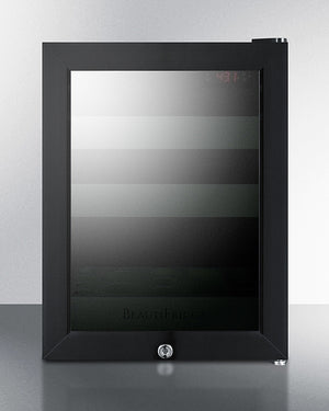 Summit BeautiFridge Cosmetics Cooler with Mint Shelving and Tinted Glass Door