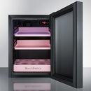 Summit BeautiFridge Cosmetics Cooler with Pink Shelving and Tinted Glass Door
