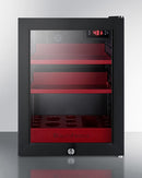 Summit BeautiFridge Cosmetics Cooler with Ruby Shelving and Glass Door