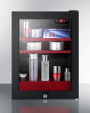 Summit BeautiFridge Cosmetics Cooler with Ruby Shelving and Glass Door