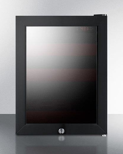 Summit BeautiFridge Cosmetics Cooler with Ruby Shelving and Tinted Glass Door