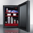 Summit BeautiFridge Cosmetics Cooler with Ruby Shelving and Tinted Glass Door