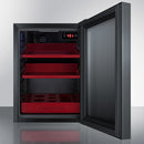Summit BeautiFridge Cosmetics Cooler with Ruby Shelving and Tinted Glass Door