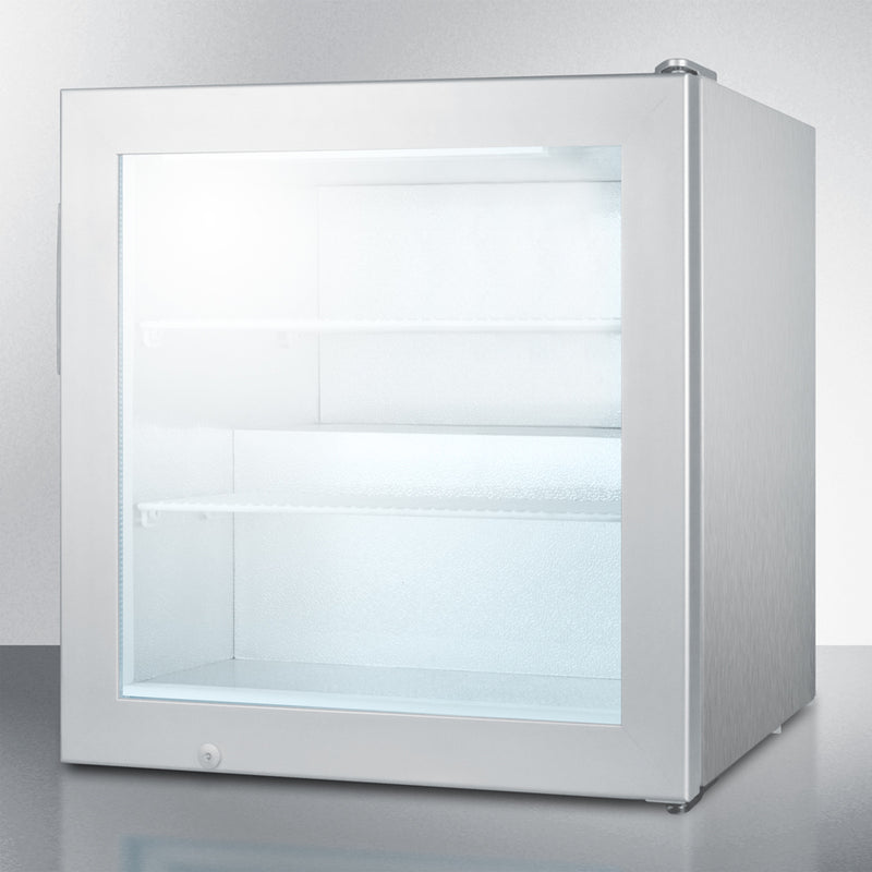 Summit Compact All-Freezer with Self-Closing Door and Stainless Steel Cabinet