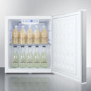 Summit Compact Built-In All-Refrigerator with Digital Thermostat and Stainless Steel Door Full