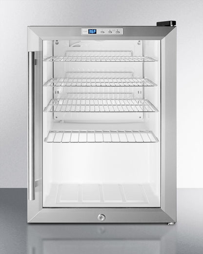 Summit Compact Built-In Glass Door Beverage Center